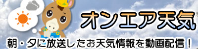 オンエア天気　朝・夕に放送したお天気情報を動画配信！