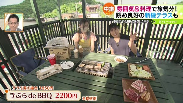 ●手ぶら de BBQ 2200円(テラス席の場合1650円) ※食材別/要事前予約