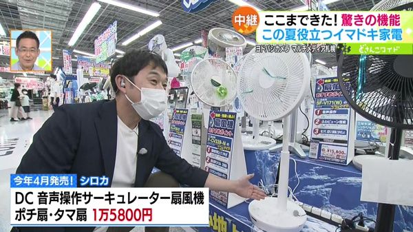 ●＜シロカ＞DC 音声操作サーキュレーター扇風機 ポチ扇・タマ扇 1万5800円