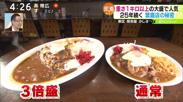 ●ハンバーグディッシュカレー(3倍盛) 1800円