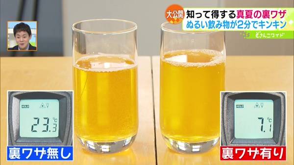 ぬるくなった飲み物をたった2分で冷やす裏ワザ