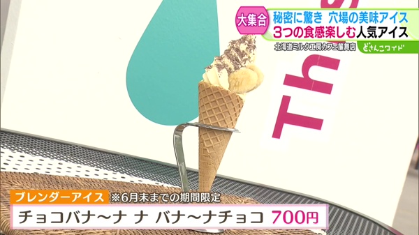 チョコバナ〜ナバナ〜ナチョコ700円 ※6月末までの期間限定