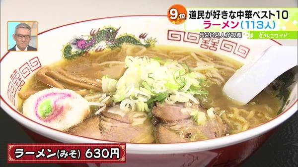 ●ラーメン(みそ) 630円