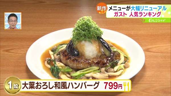 第1位「大葉おろし和風ハンバーグ」799円