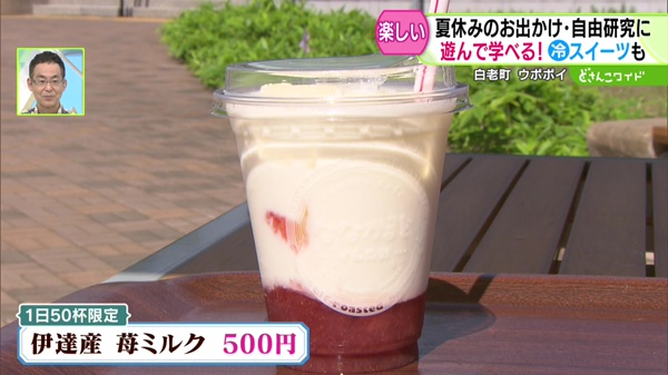 伊達産 苺ミルク  500円  ※1日50杯限定