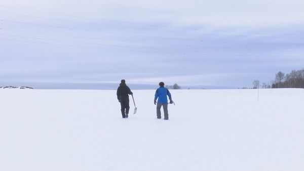 前田、一面の雪原へ