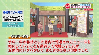 「超特大どさんこワイド ４時間年末生放送ＳＰ」モニター報告（５）画像